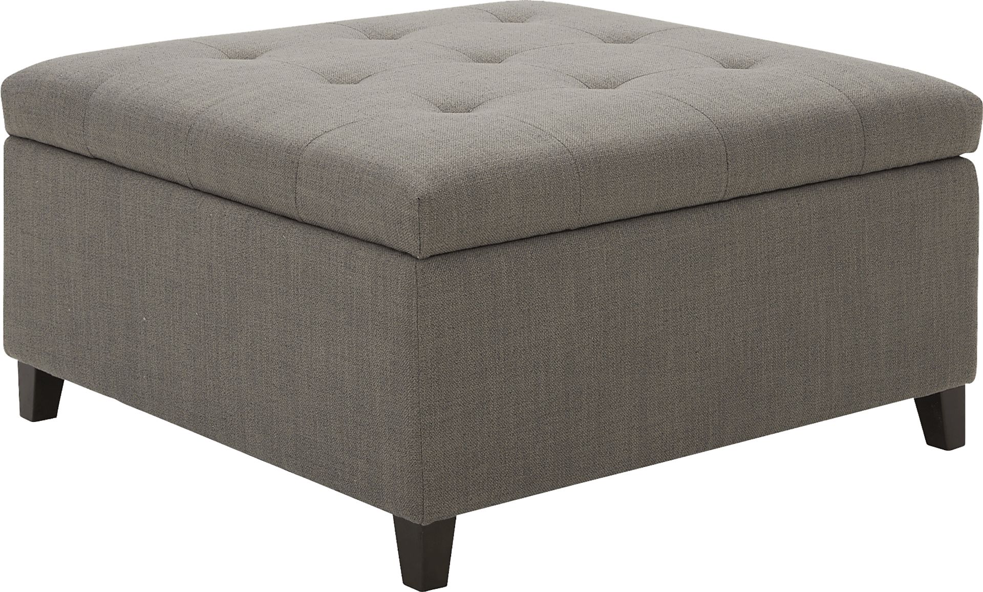 Riverton Place Gray Storage Cocktail Ottoman - Image 1