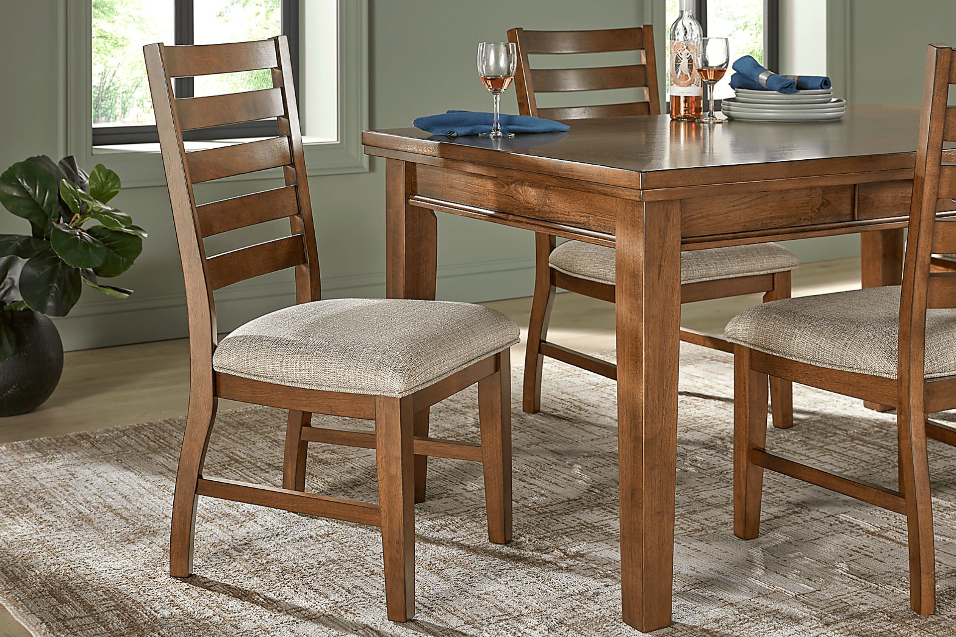 Riverview Brown Cherry 5 Pc Dining Room - Image 4