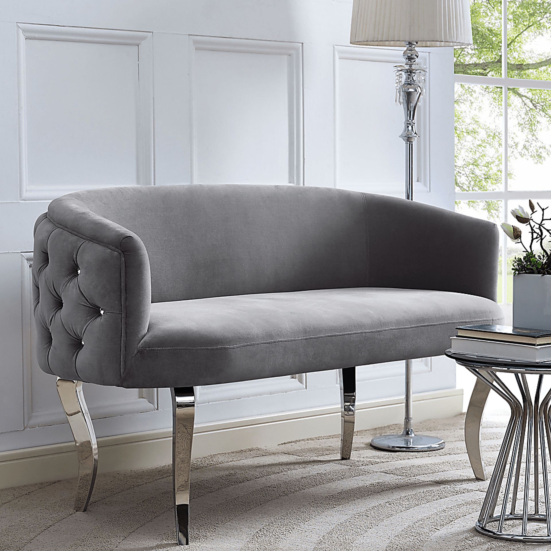 Rivka Gray Settee - Image 3