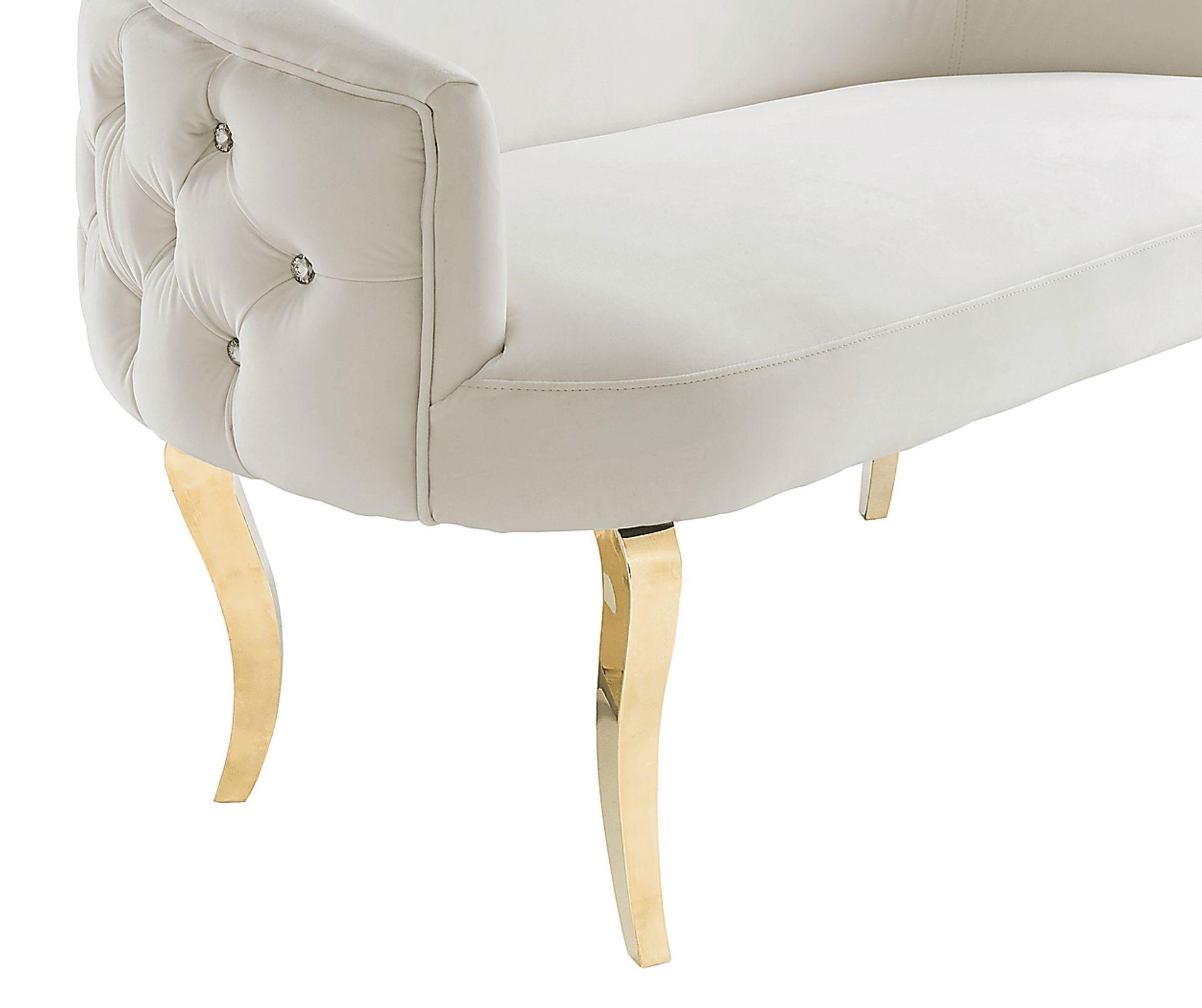 Rivka White Settee - Image 3