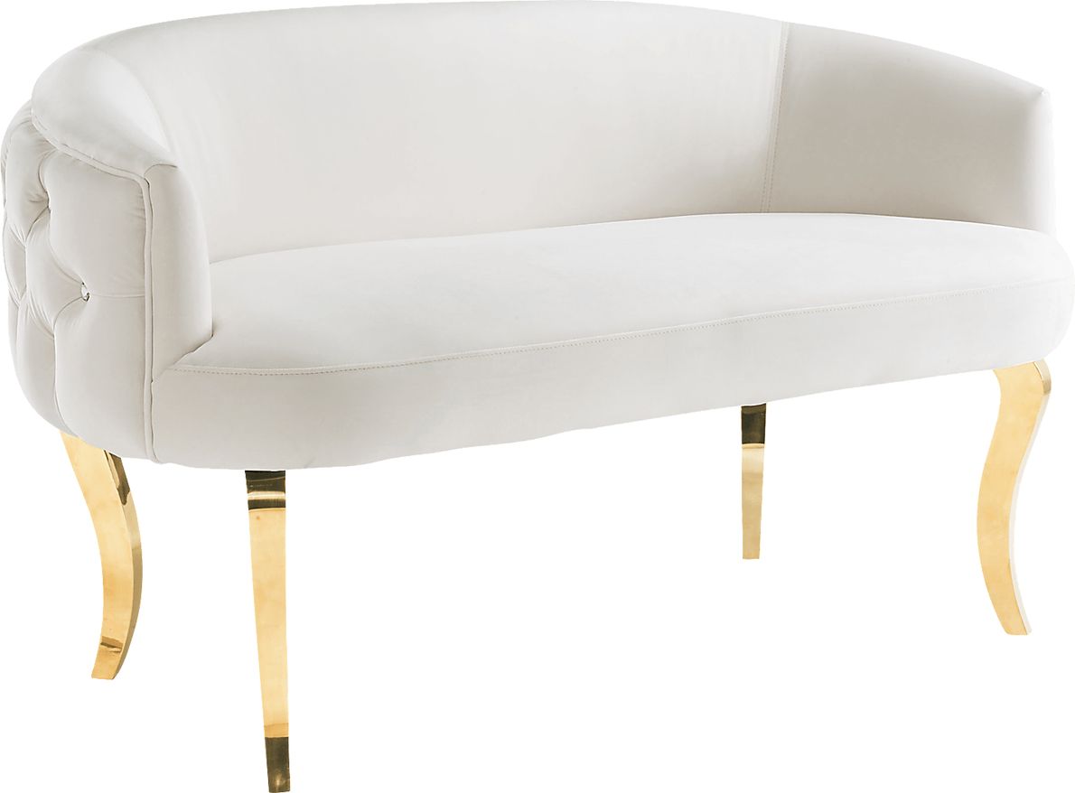 Rivka White Settee Rooms To Go