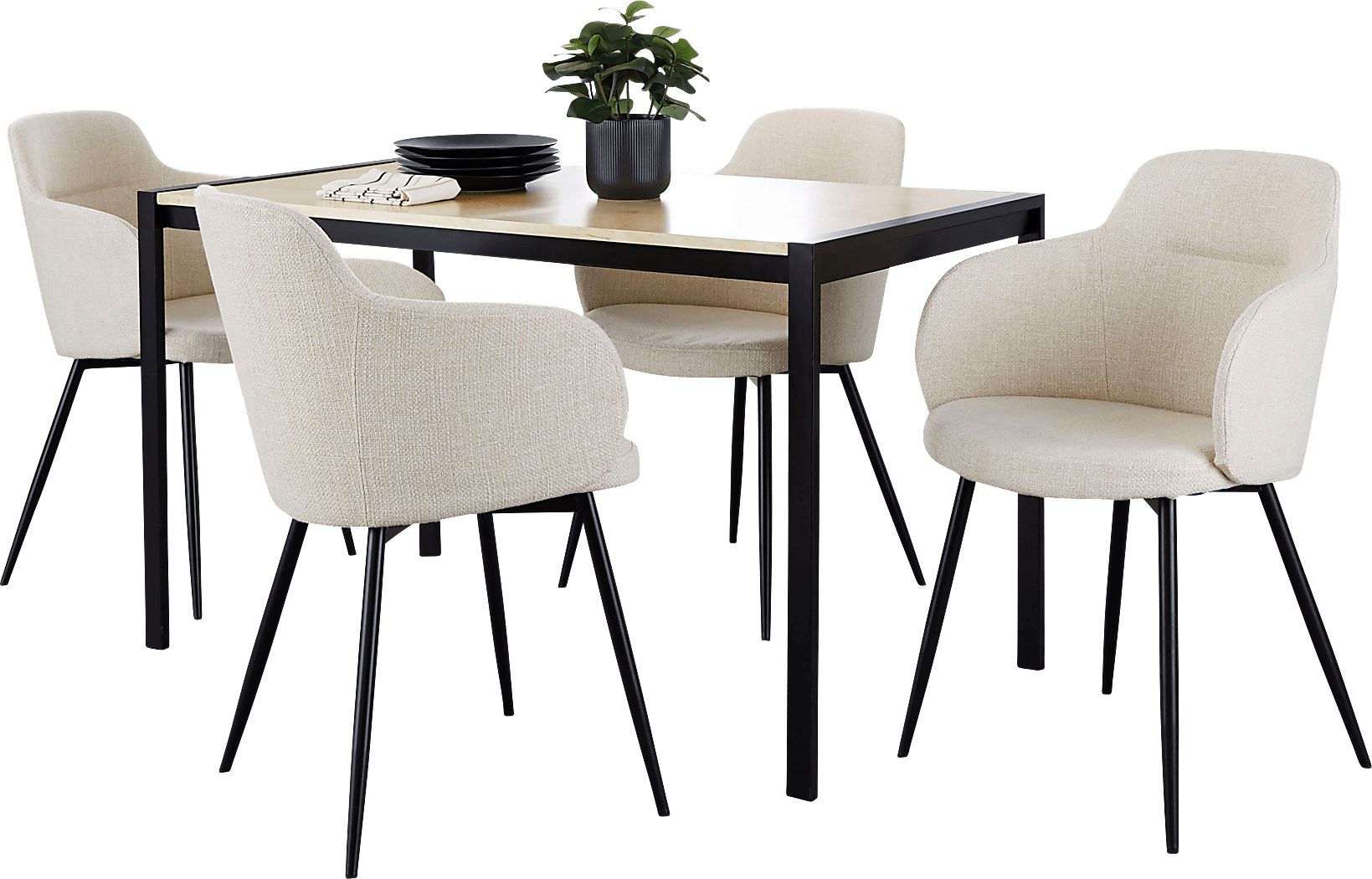 Roama Cream 5 Pc Dining Set