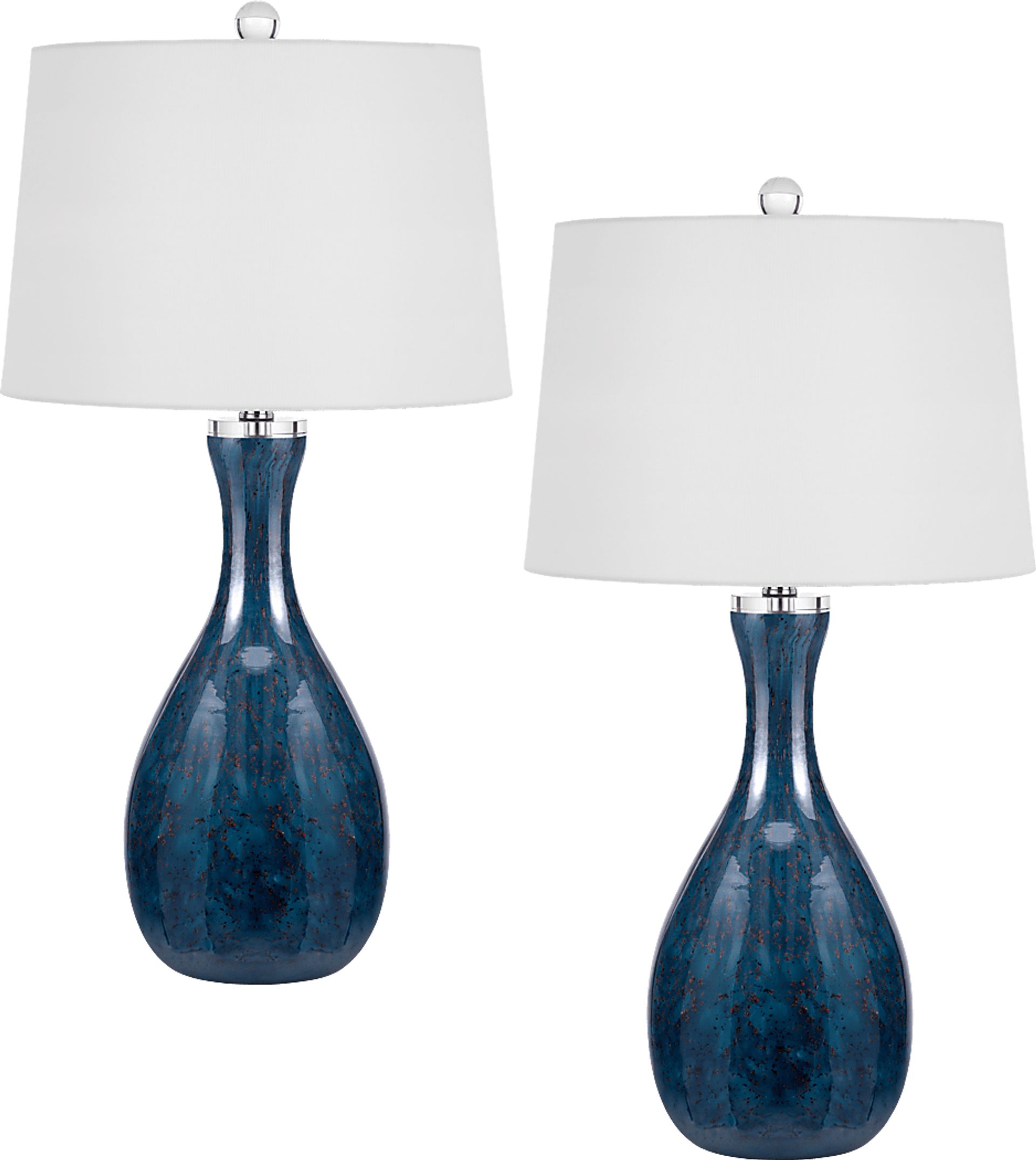 Roanoke Estates Blue Lamp, Set of 2 - Image 1