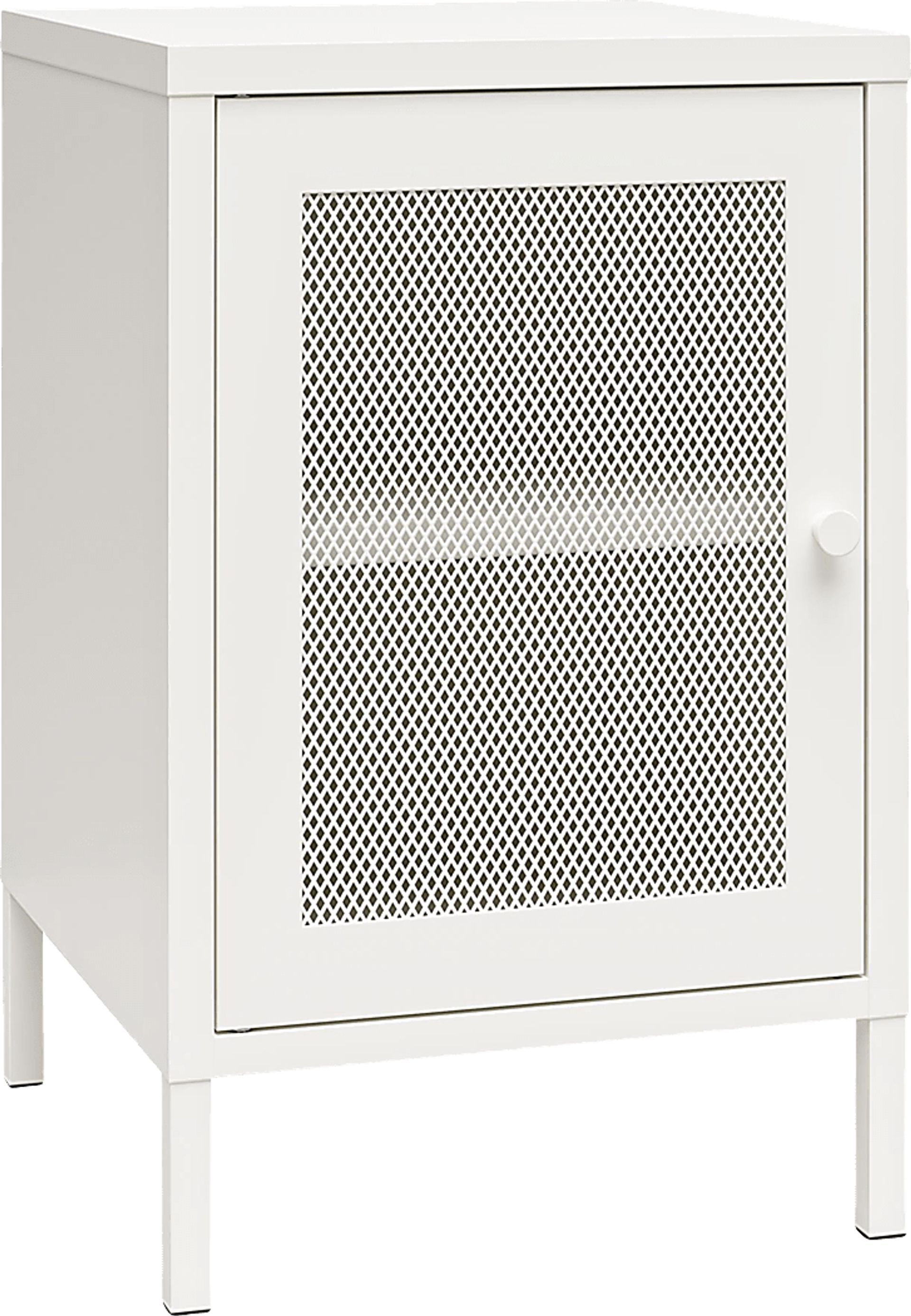 Roaris White Storage End Table - Image 1