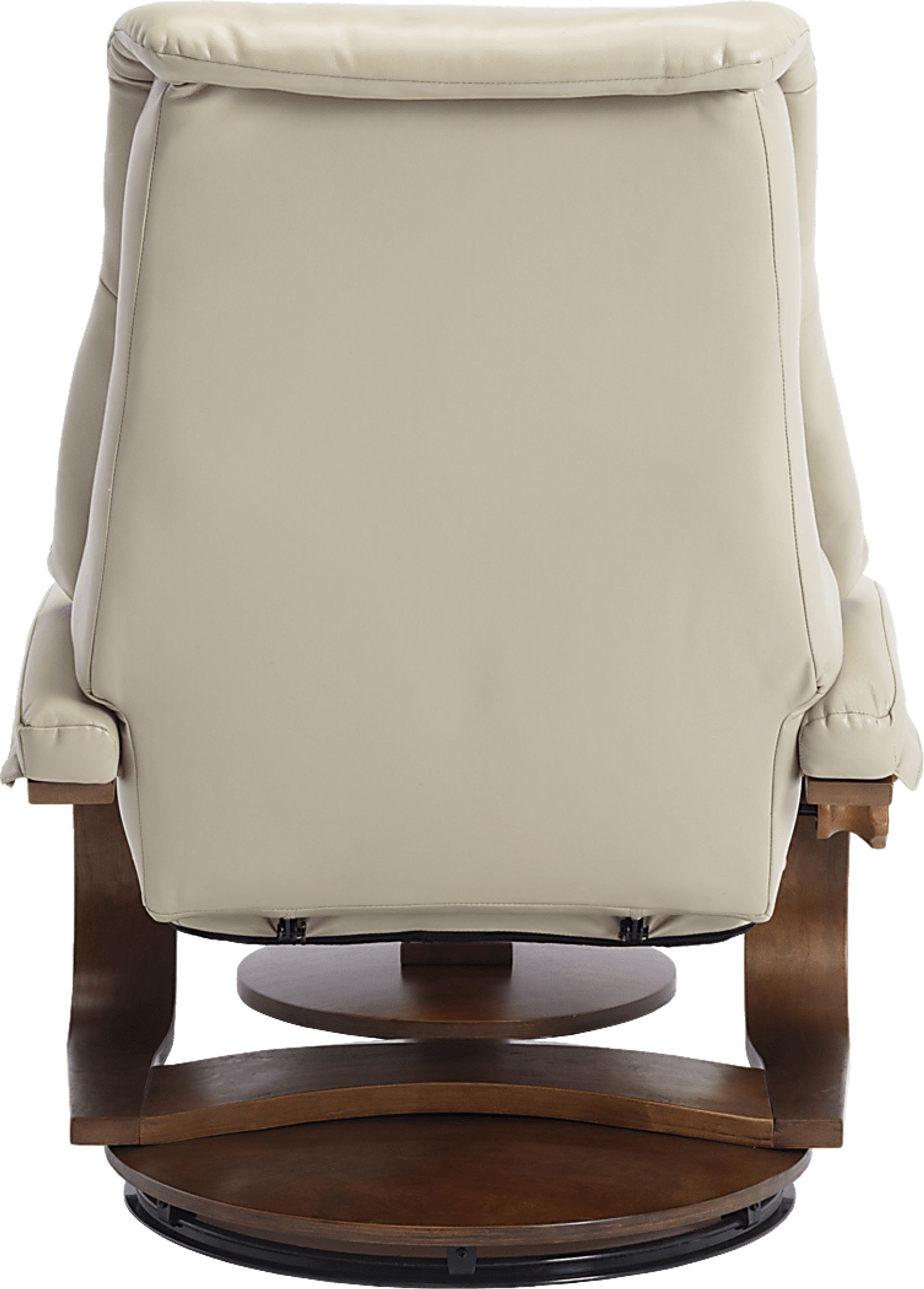 Roband Beige Recliner and Ottoman - Image 6