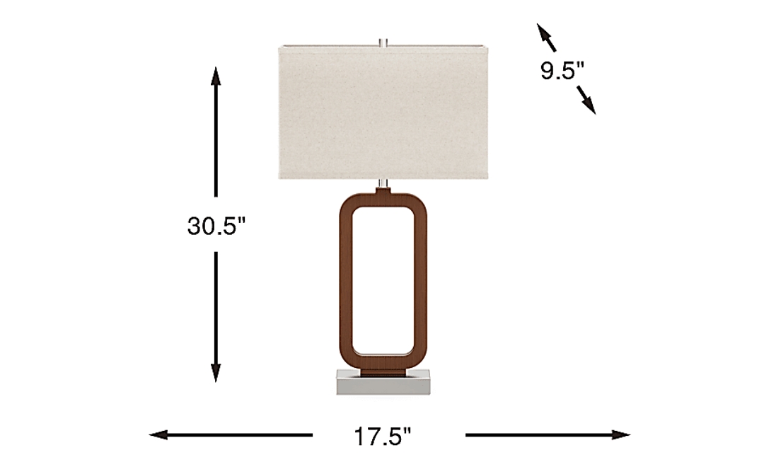 Robin Lane Walnut Finish Table Lamp