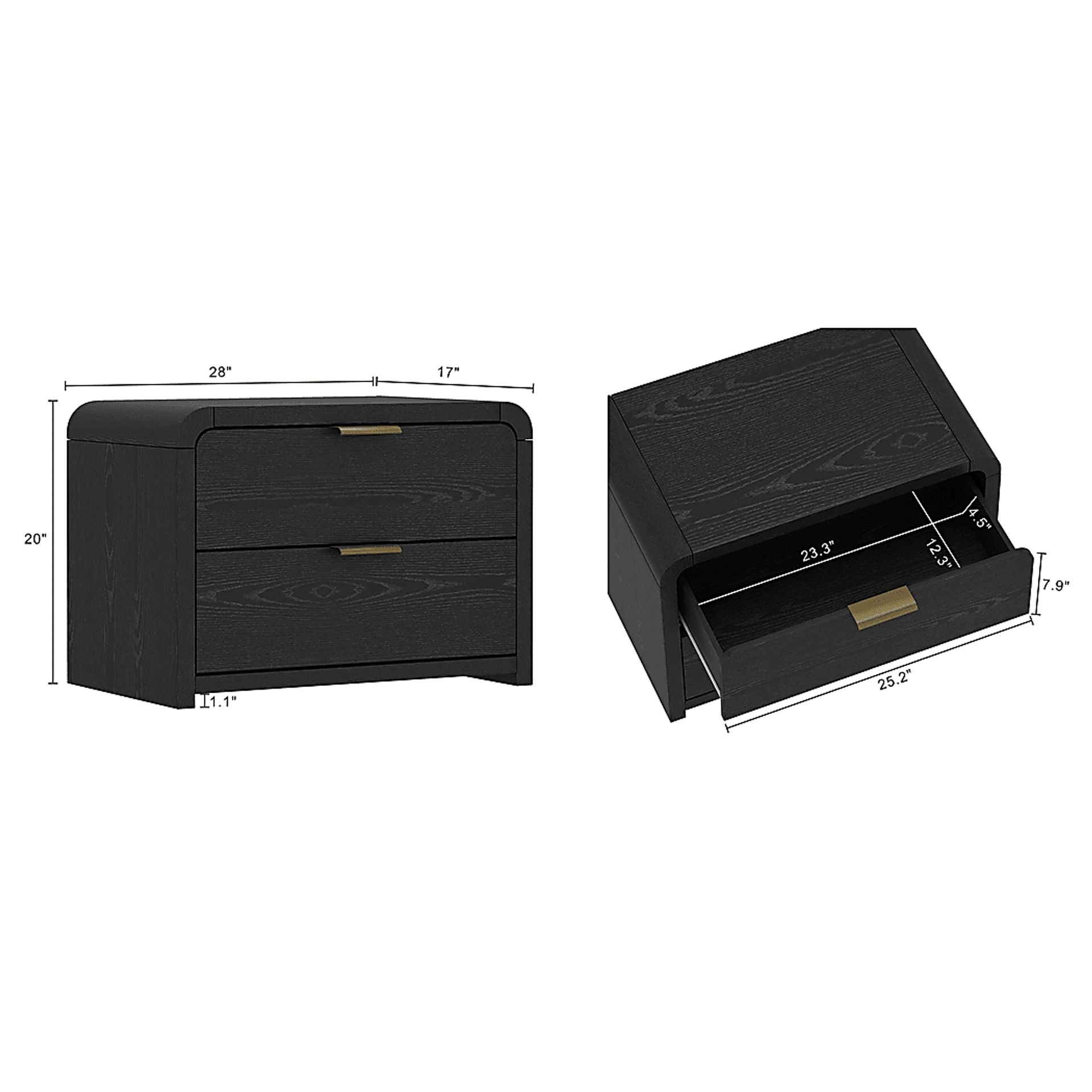 Robinbite I Black Nightstand - Image 6