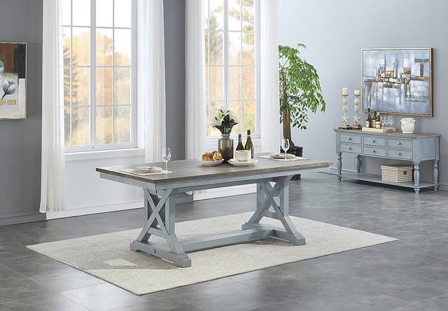 Robinette Blue Dining Table - Thumbnail - Image 2
