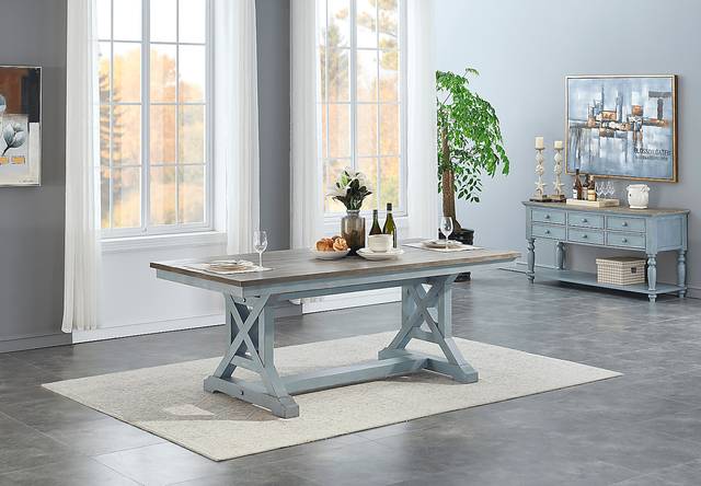 Robinette Blue Dining Table - Thumbnail - Image 2
