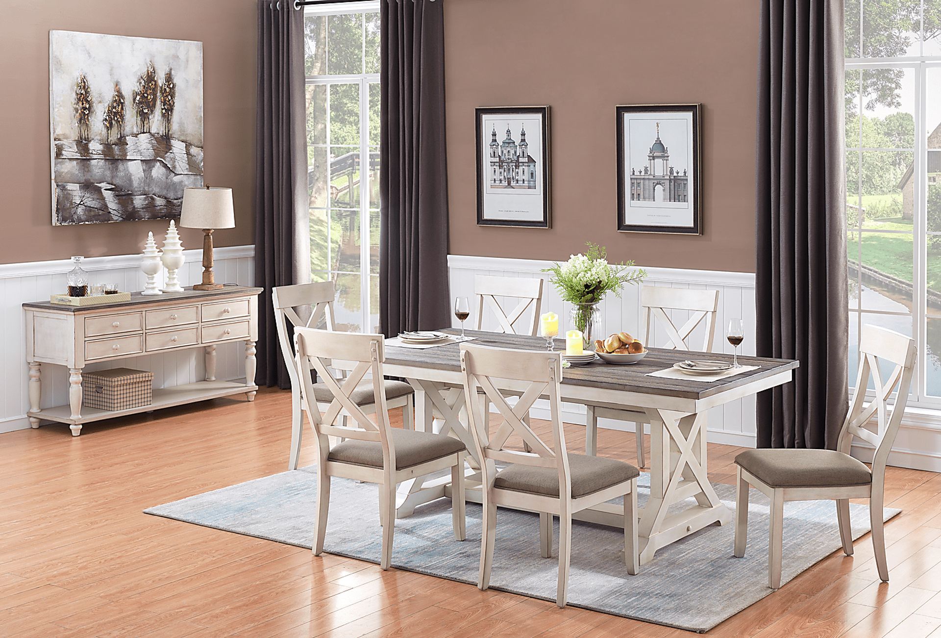 Robinette Cream Dining Table - Image 5