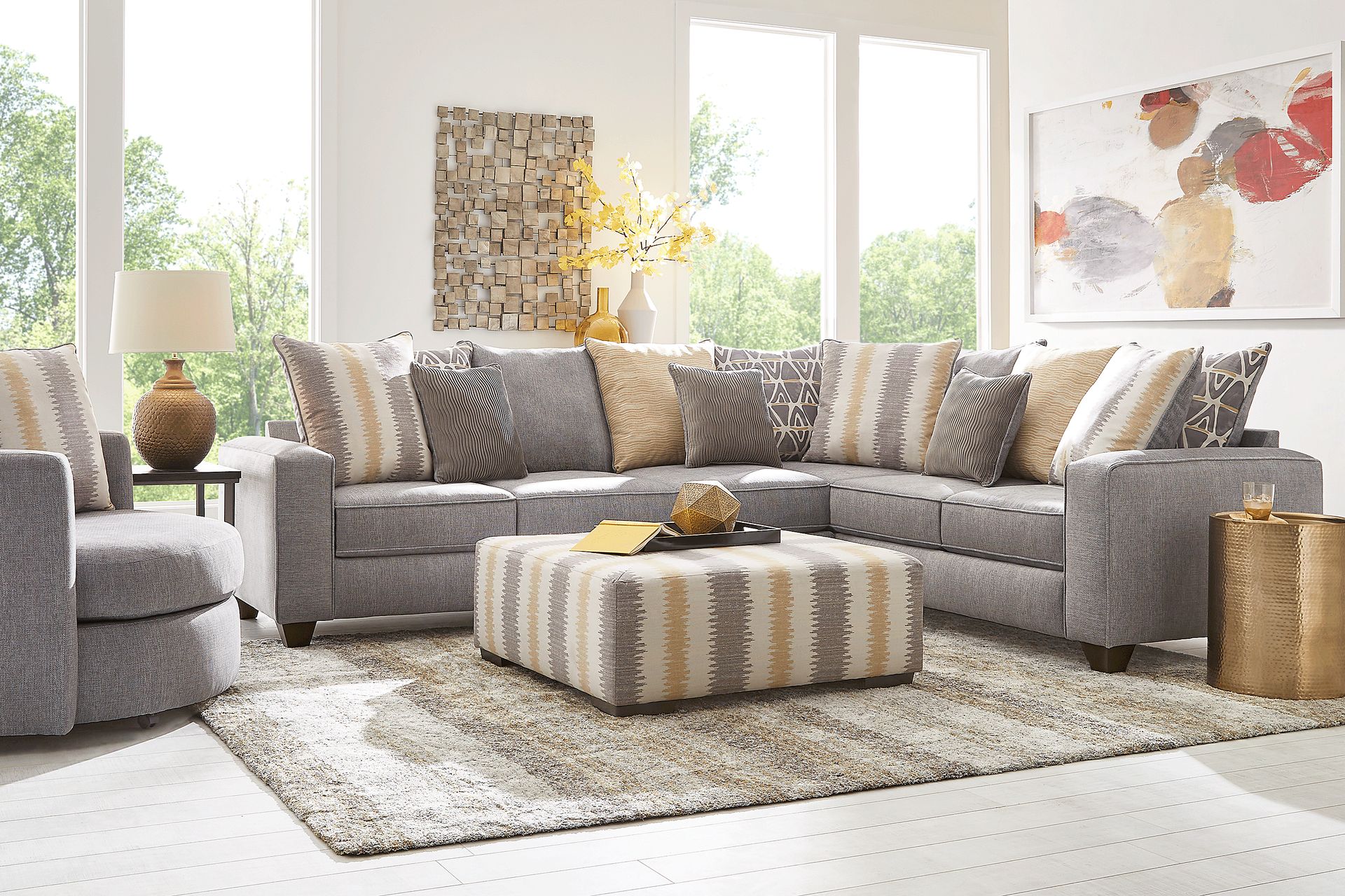 Robson Street Dark Gray 2 Pc Gel Foam Sleeper Sectional - Image 2