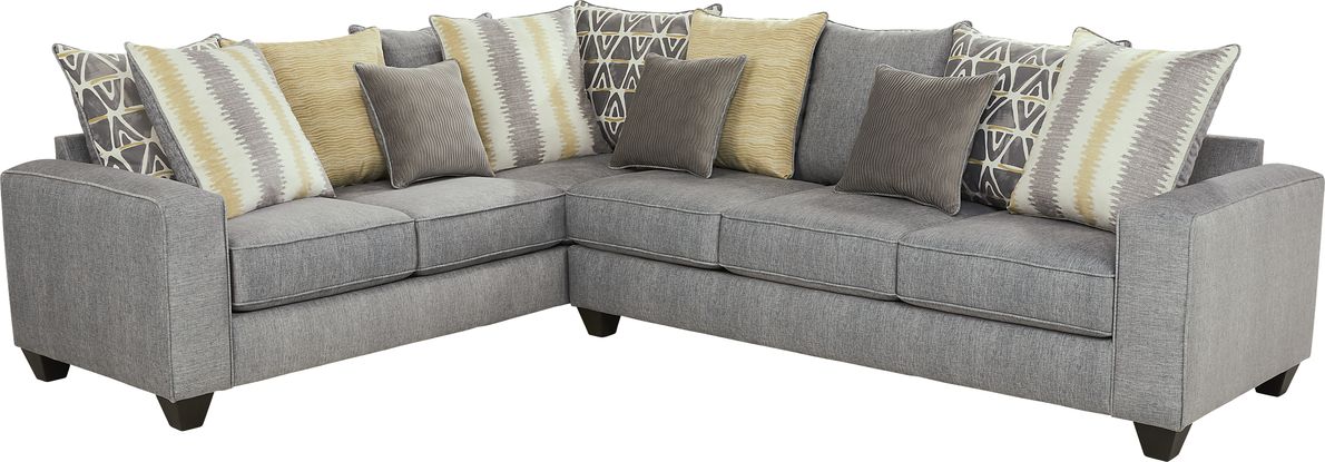 Robson Street Dark Gray Woven 2 Pc Right Arm Sectional - Rooms To Go