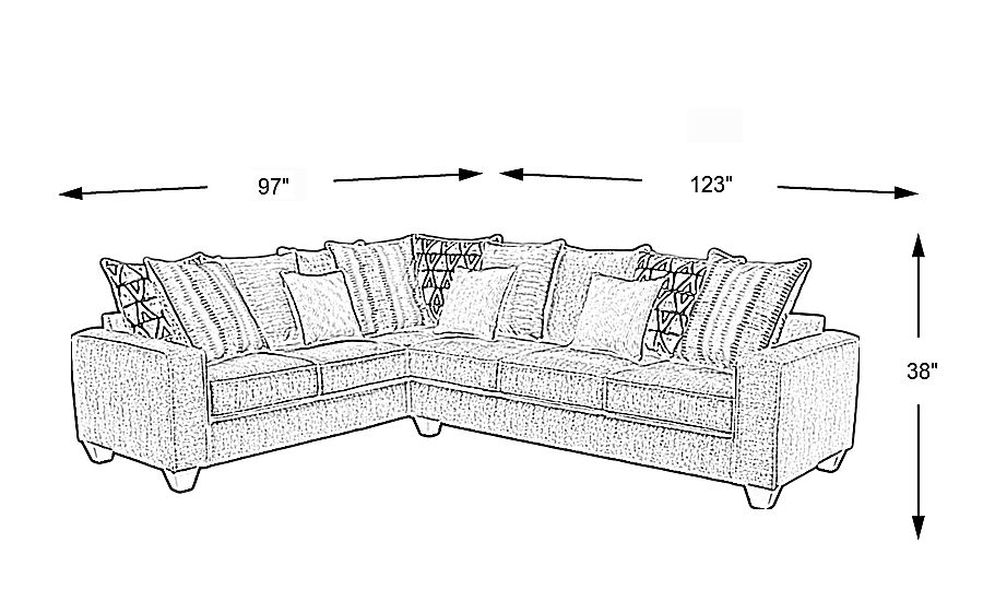 Robson Street Dark Gray 2 Pc Sectional Rooms To Go