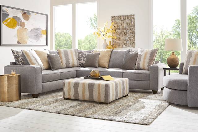 Robson Street Dark Gray 2 Pc Gel Foam Sleeper Sectional - Thumbnail - Image 2