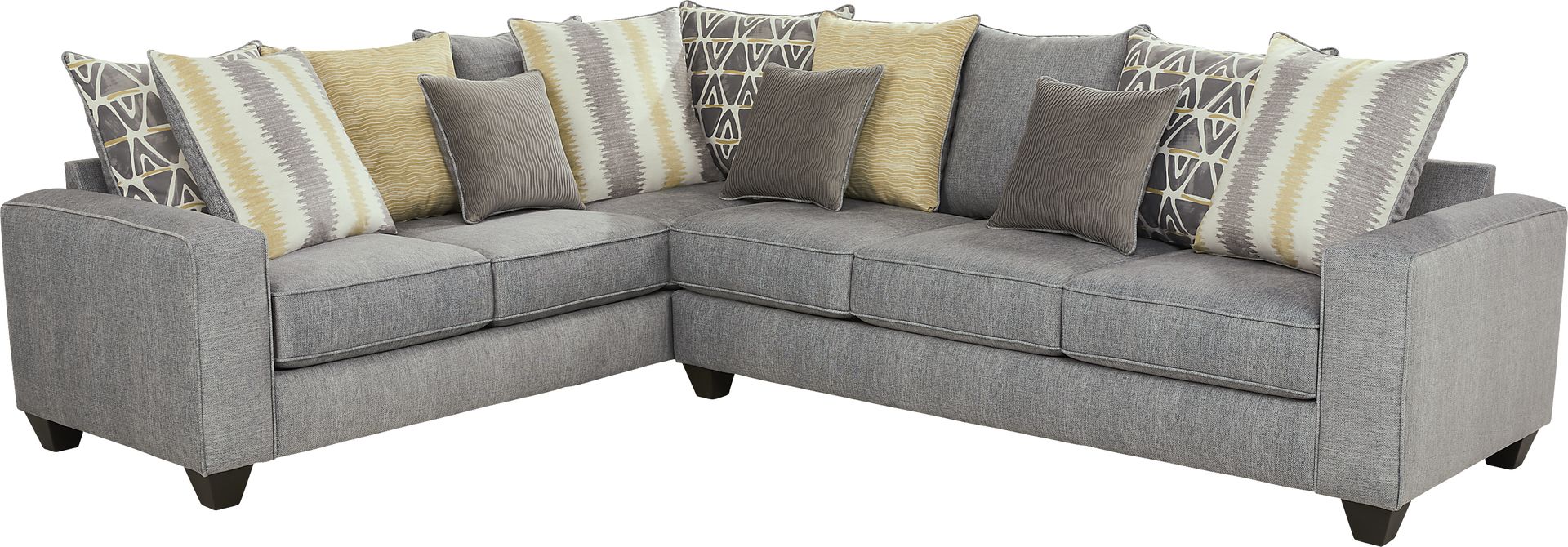Robson Street Dark Gray 5 Pc Gel Foam Sleeper Sectional Living Room - Image 2