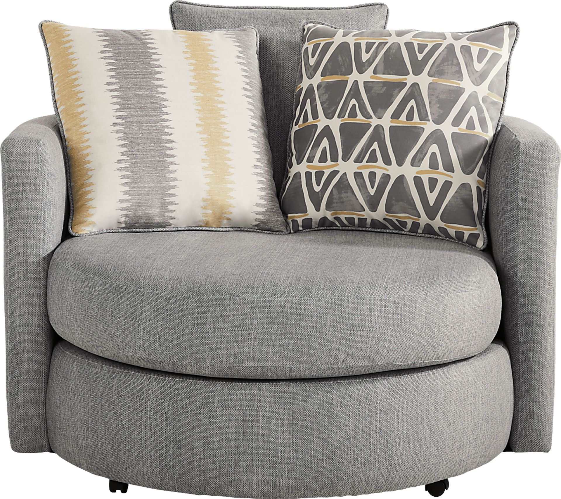Robson Street Dark Gray Swivel Chair - Image 2