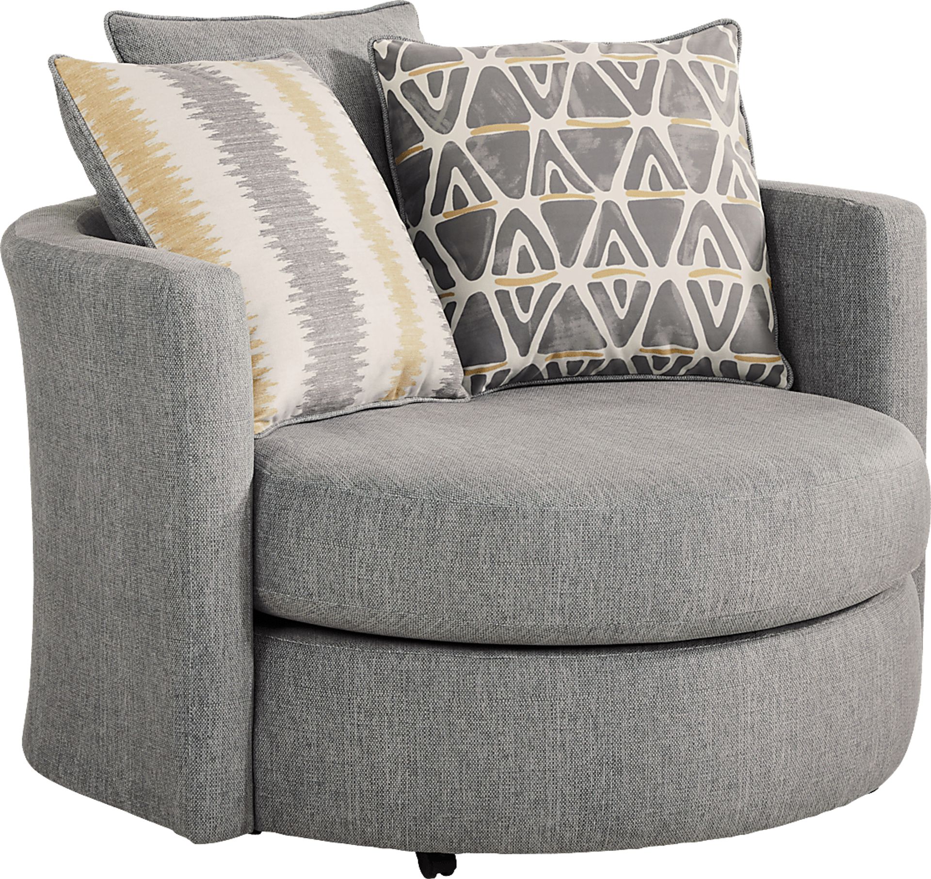 Robson Street Dark Gray Swivel Chair - Image 1
