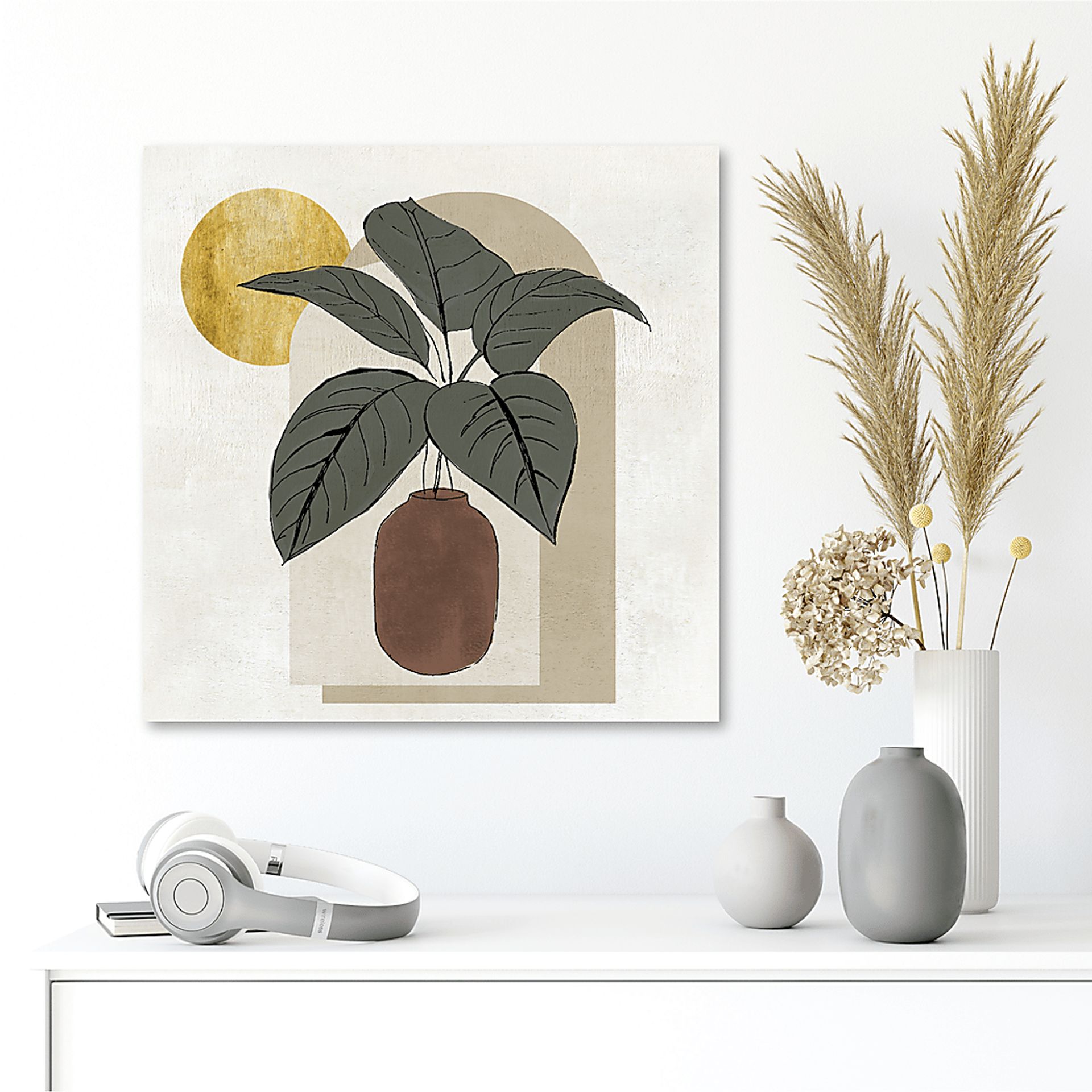Rochbour Cream Canvas Artwork - Image 2