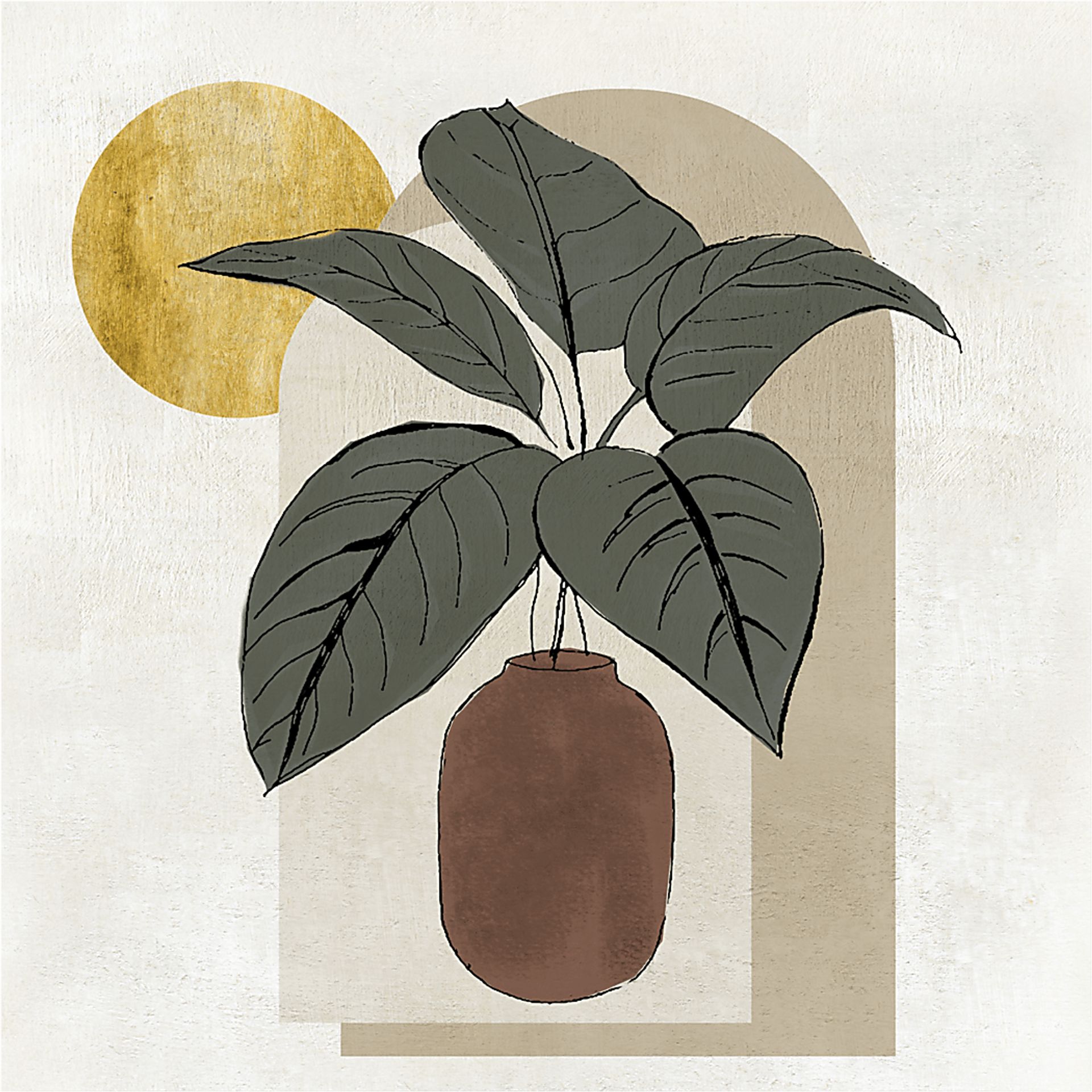 Rochbour Cream Canvas Artwork - Image 1