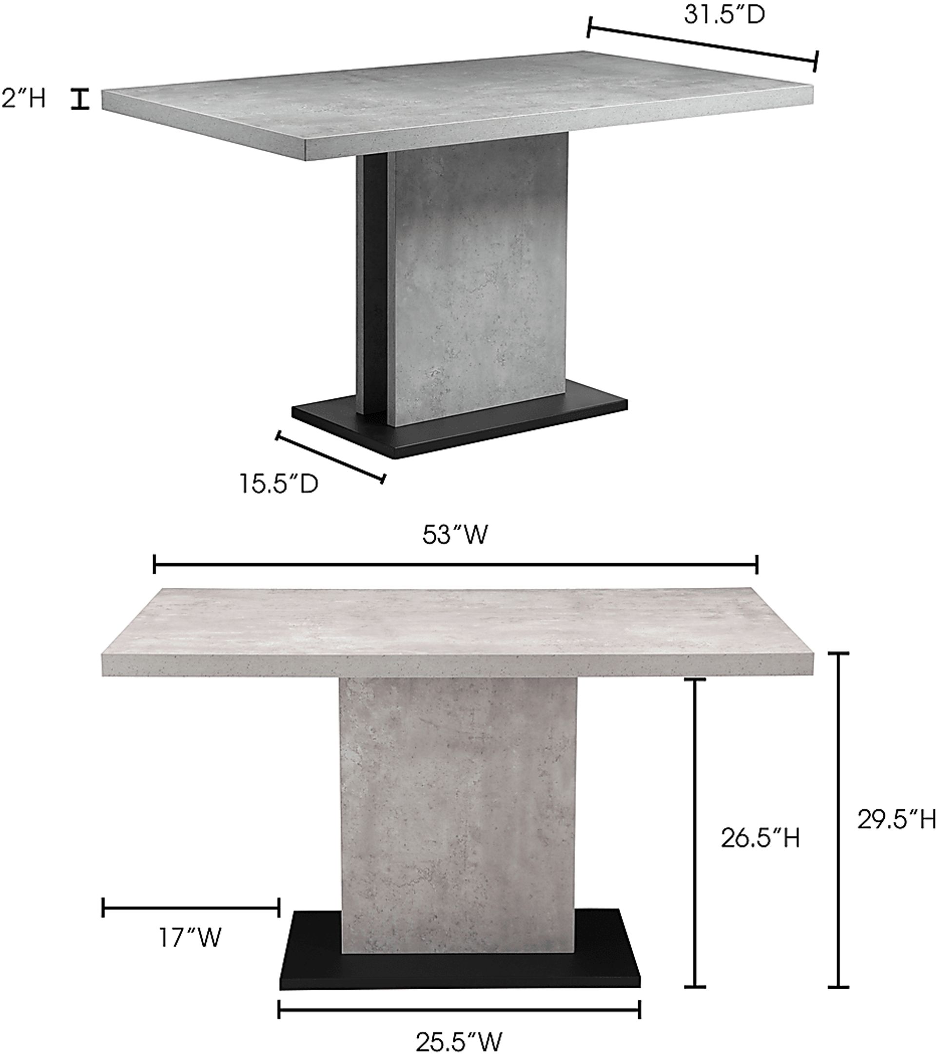 Rochdale Gray Dining Table - Image 4