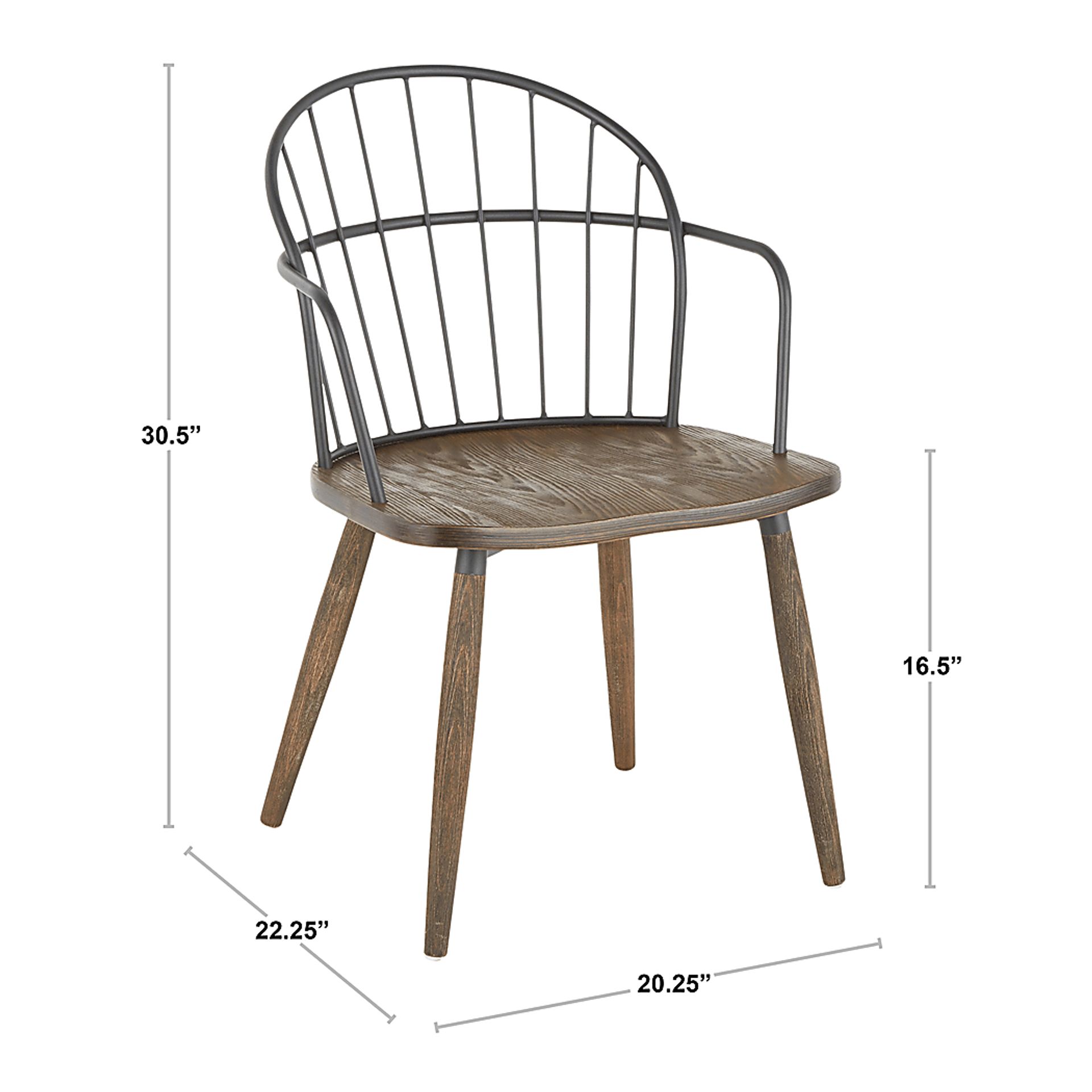 Rochon Walnut Side Chair - Image 9