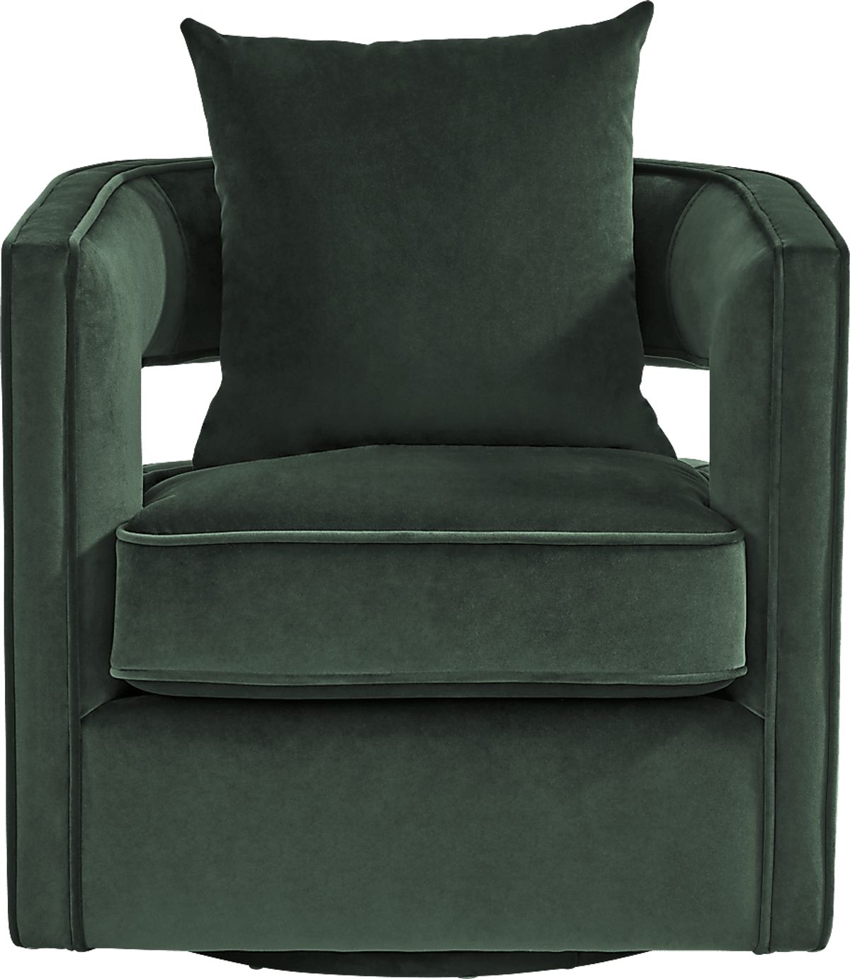 Rockaway Point Green Velvet Plush Swivel Accent Chair | Rooms to Go