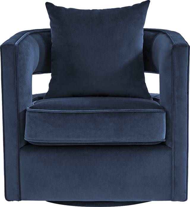Rockaway Point Navy Accent Chair - Thumbnail - Image 2