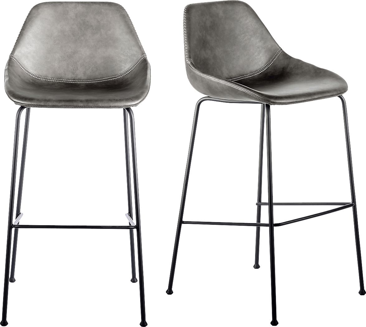 Rockcress Dark Gray Barstool, Set of 2