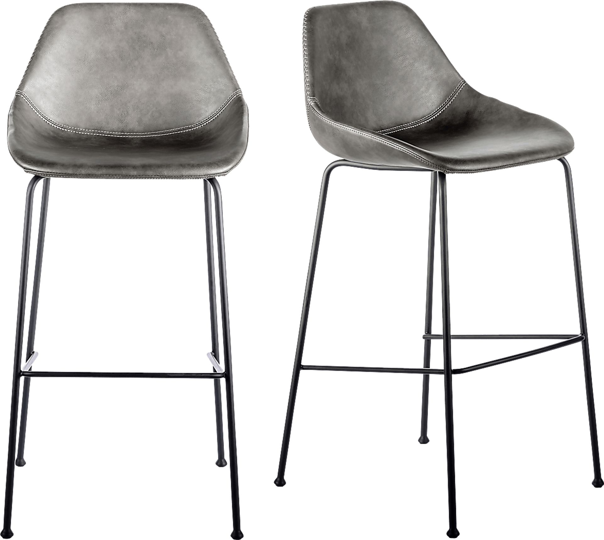 Rockcress Dark Gray Barstool, Set of 2 - Image 1