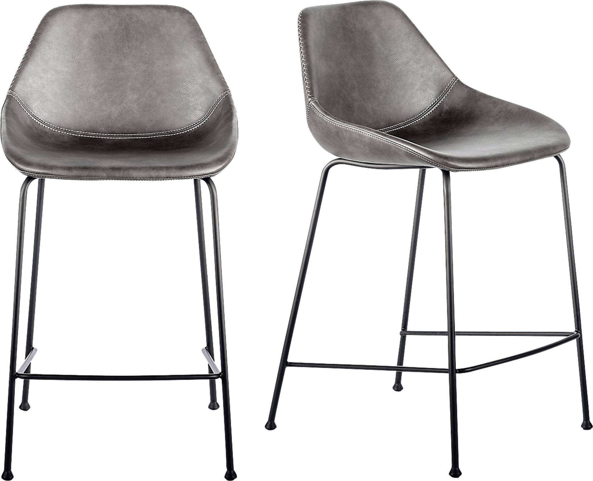 Rockcress Dark Gray Counter Stool, Set of 2 - Image 1