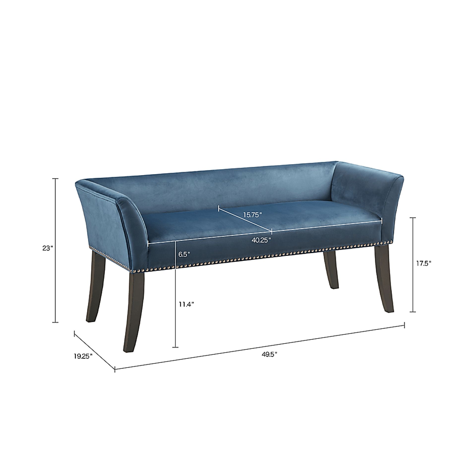 Rockglen Blue Accent Bench - Image 9