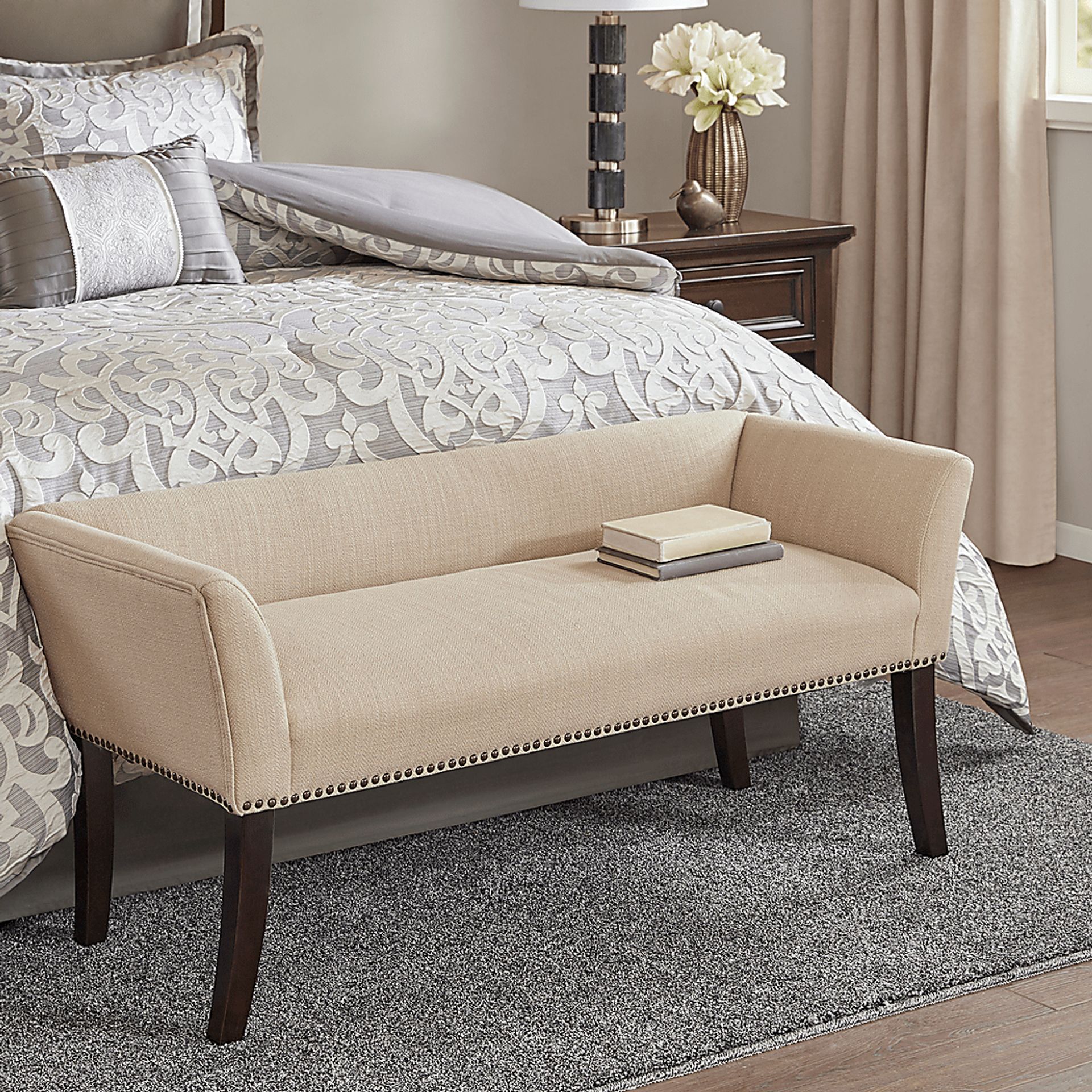 Rockglen Cream Accent Bench - Image 6