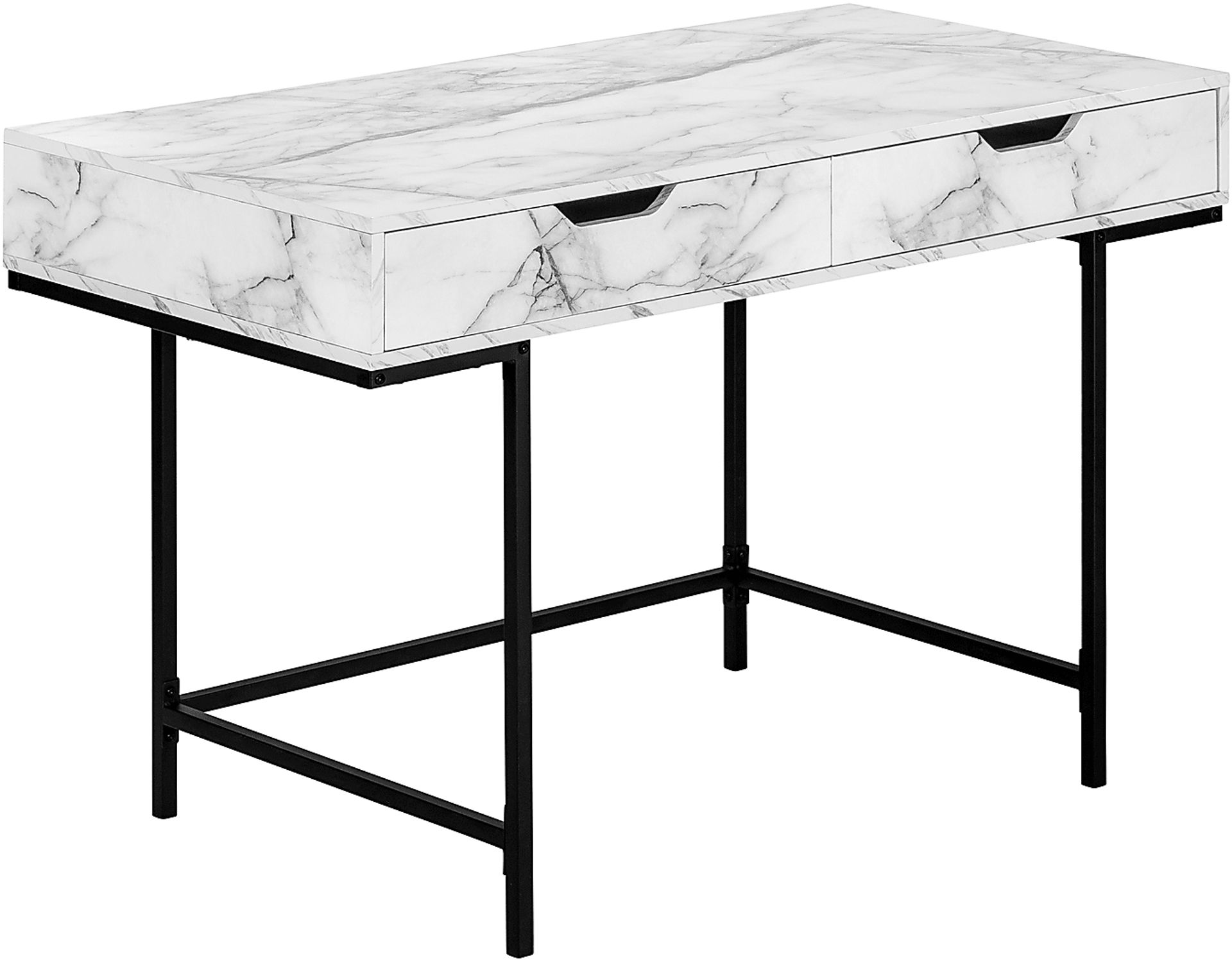 Rockmart White Marble Desk - Image 3