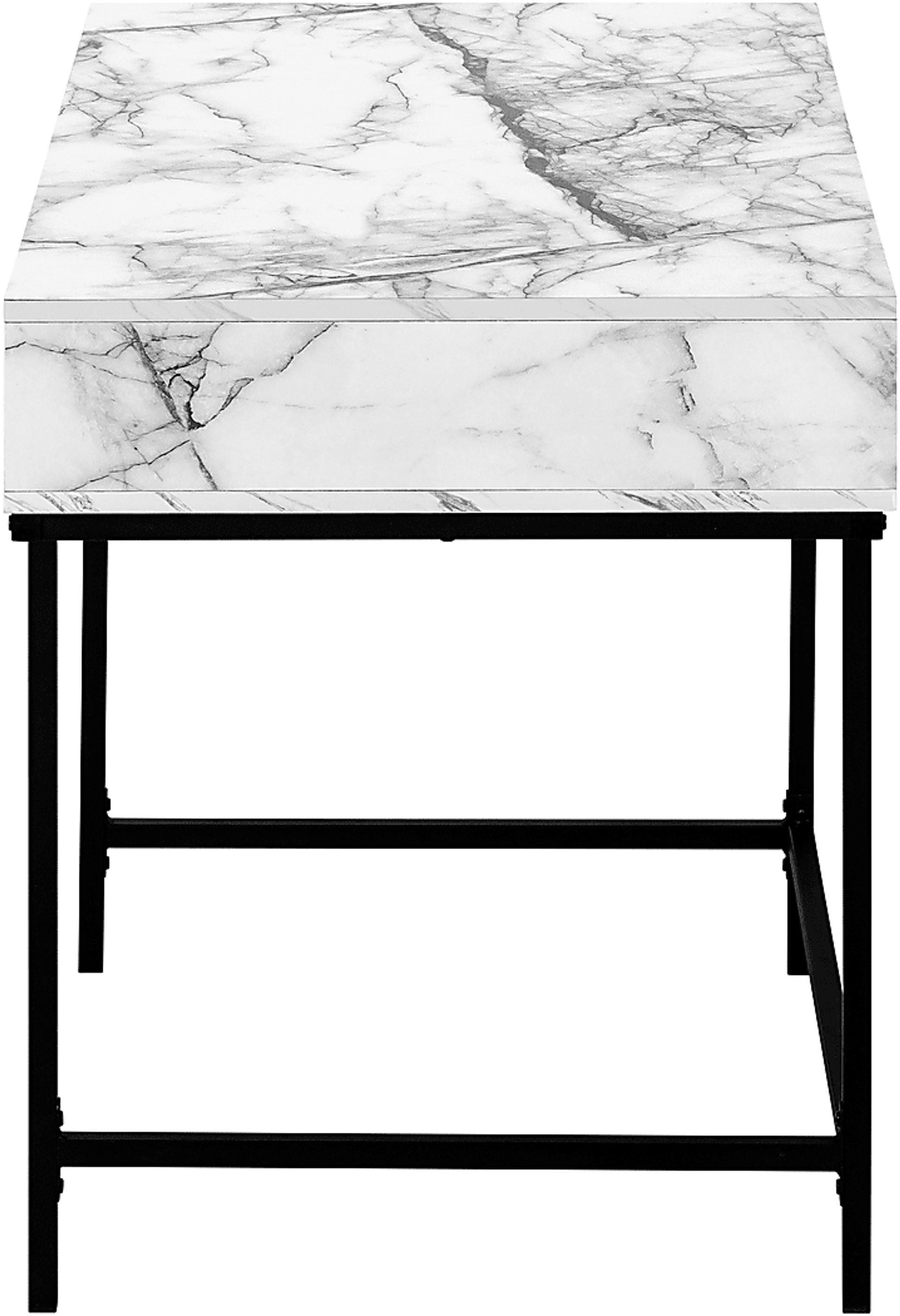 Rockmart White Marble Desk - Image 4