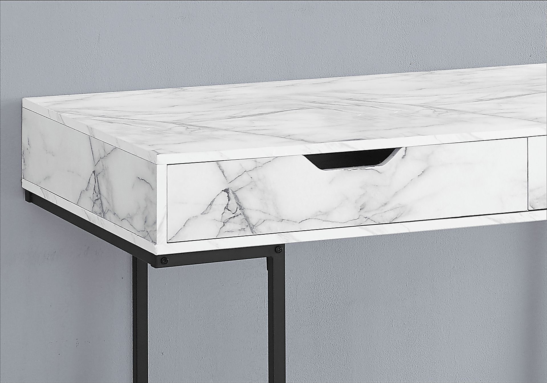 Rockmart White Marble Desk - Image 10