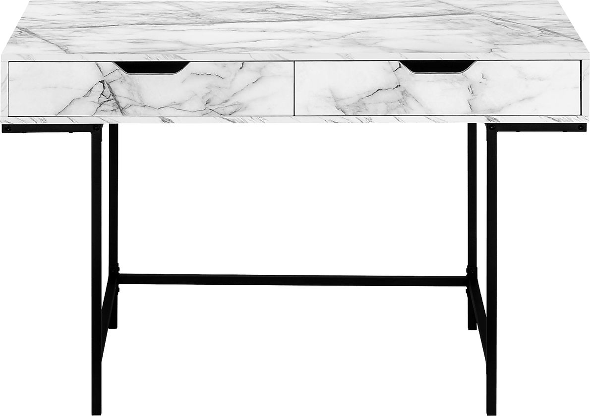 Rockmart White Marble Desk Rooms To Go