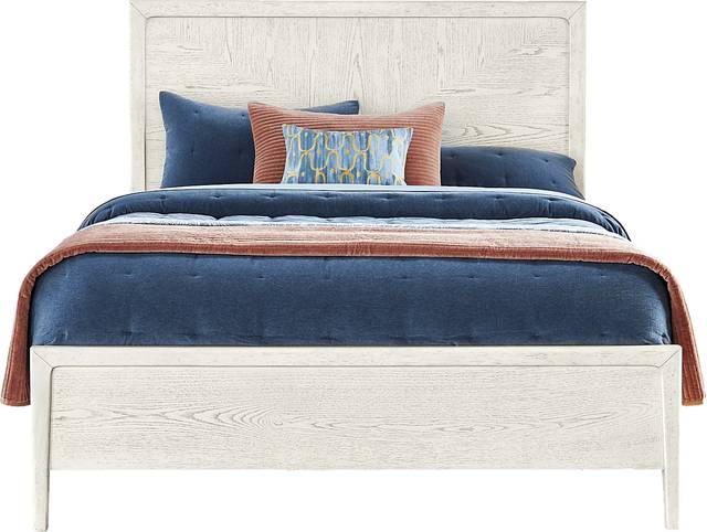 Rockport White 3 Pc Queen Panel Bed - Thumbnail - Image 1