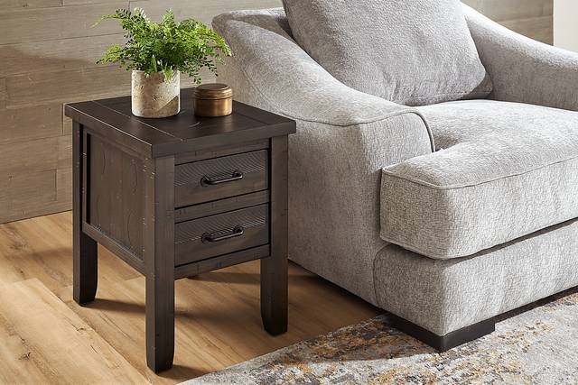 Rocky Creek Brown Chairside Table - Thumbnail - Image 3