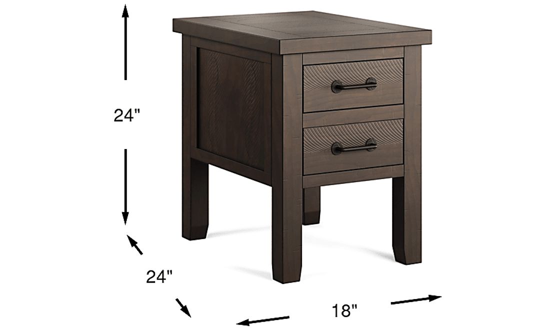 Rocky Creek Brown Chairside Table