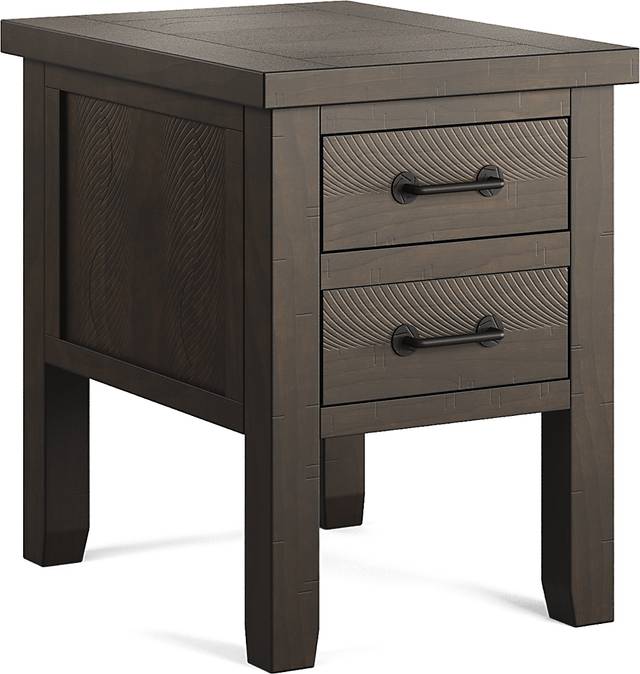 Rocky Creek Brown Chairside Table - Thumbnail - Image 1
