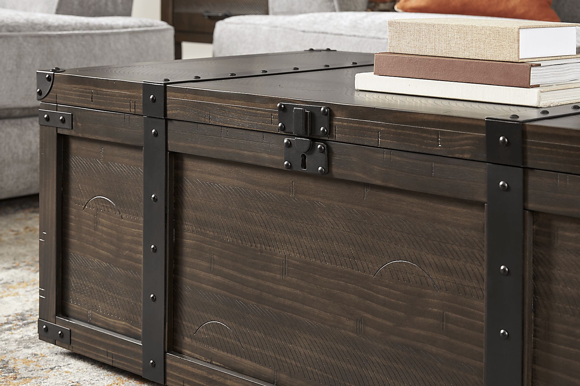 Rocky Creek Brown Storage Cocktail Table - Image 5