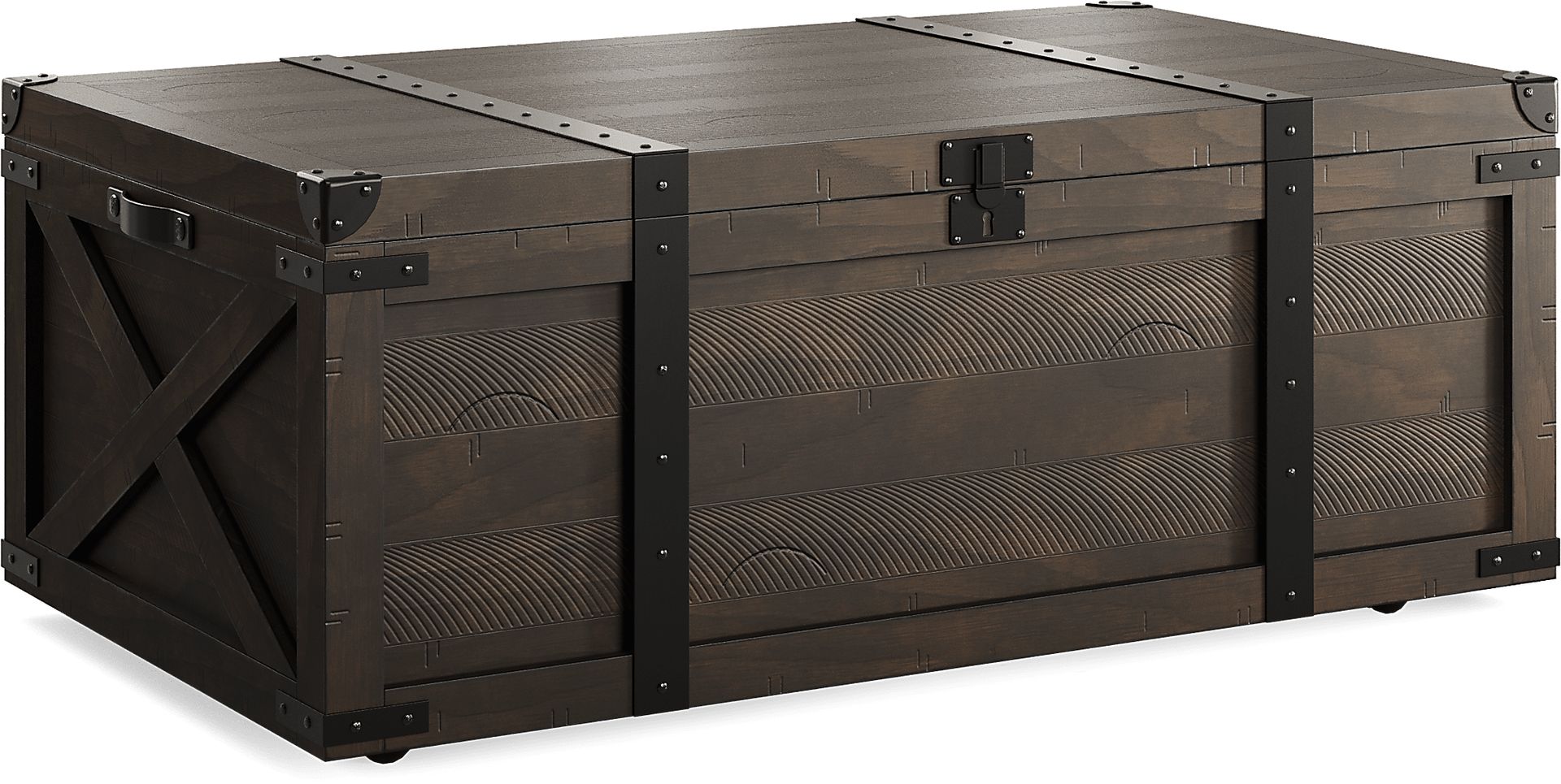 Rocky Creek Brown Storage Cocktail Table - Image 1