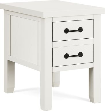 Rocky Creek White Chairside Table