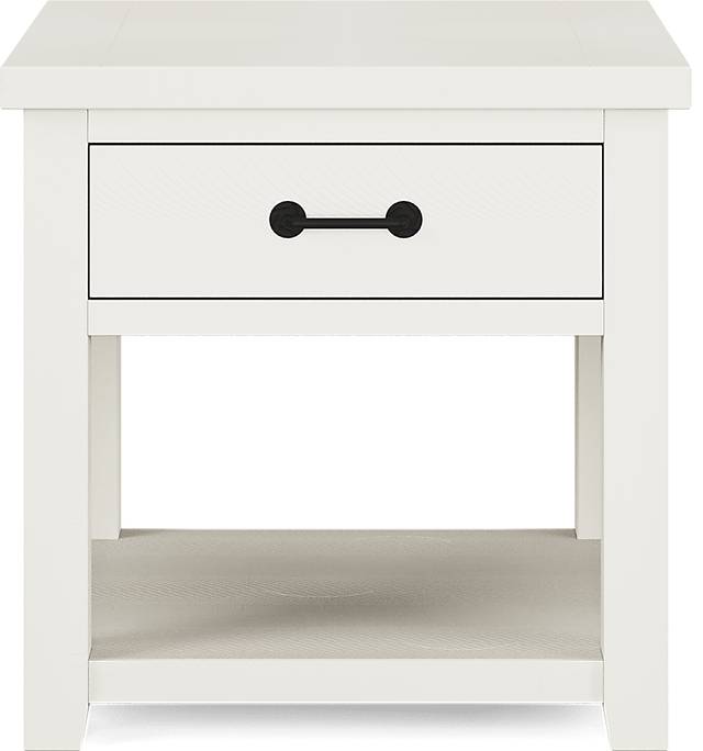 Rocky Creek White End Table - Thumbnail - Image 2
