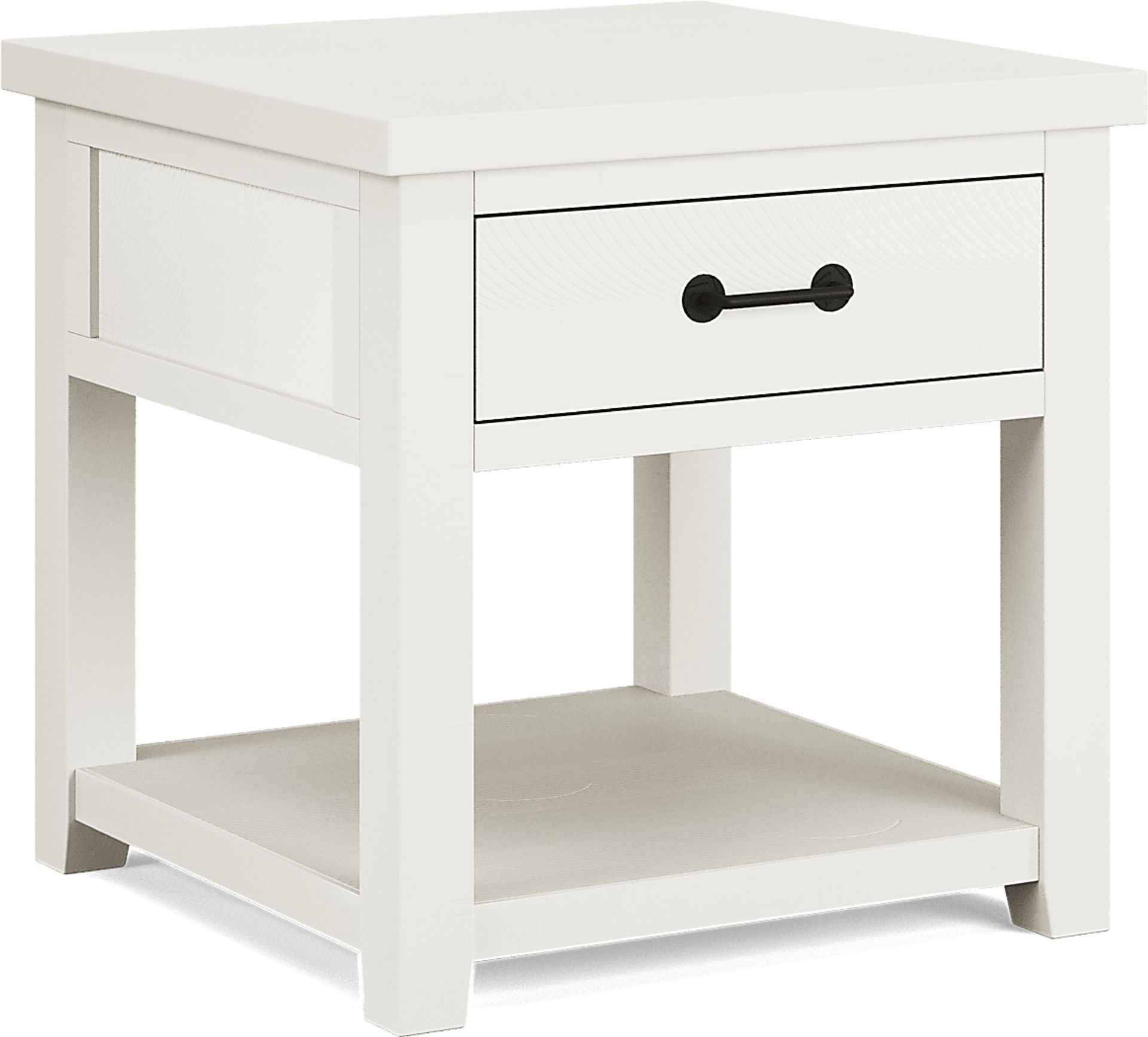 Rocky Creek White End Table - Image 1