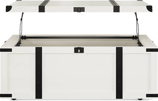 Rocky Creek White Storage Cocktail Table - Thumbnail - Image 4