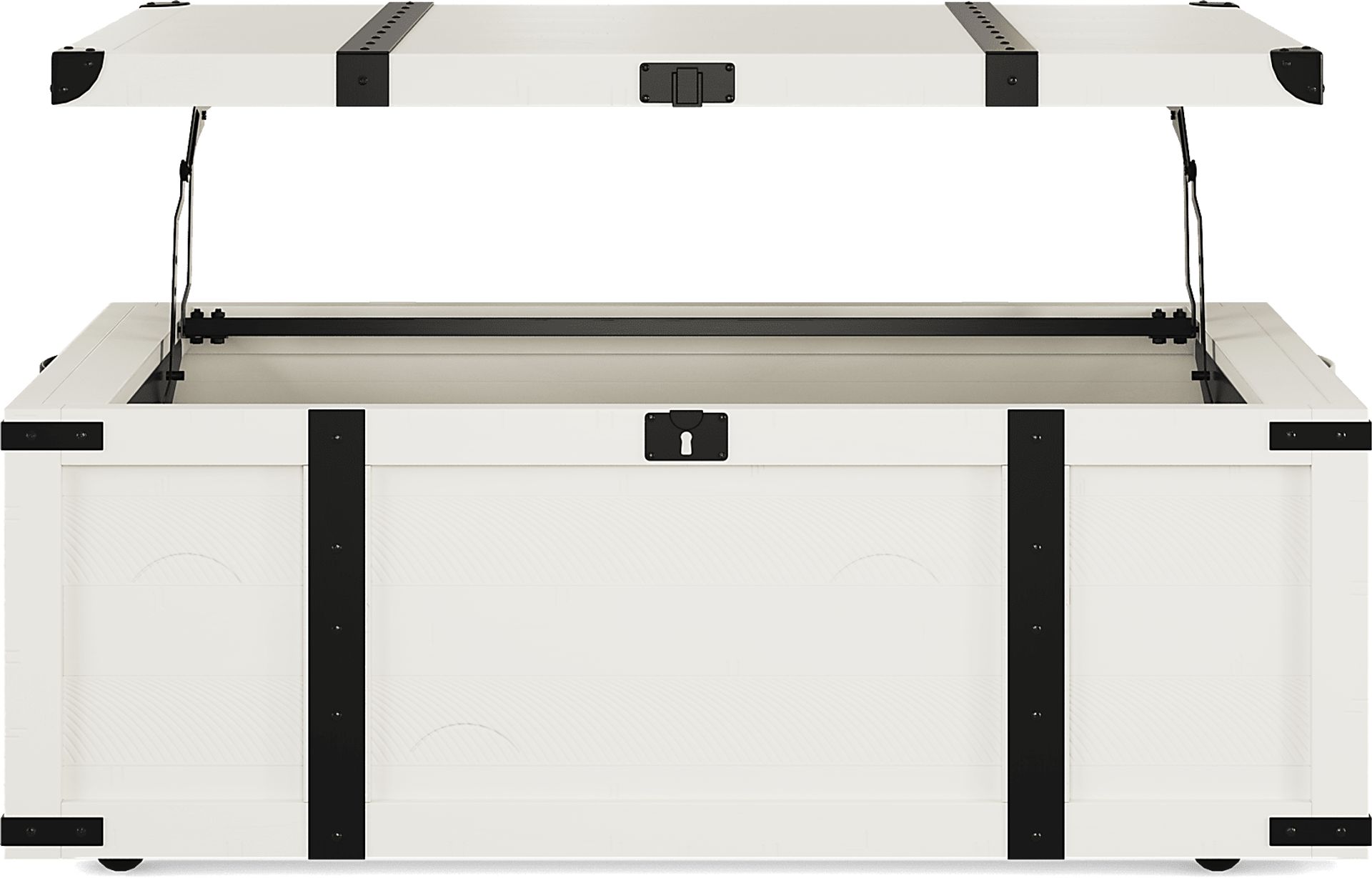 Rocky Creek White Storage Cocktail Table - Image 4