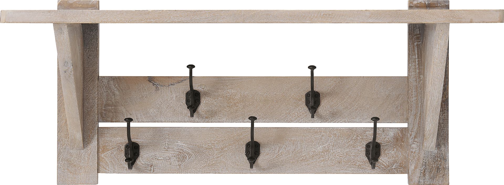 Roderock Brown Bench and Coat Hook, Set of 2 - Image 7