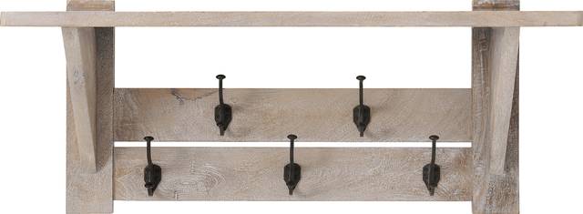 Roderock Brown Coat Hook with Shelf - Thumbnail - Image 7