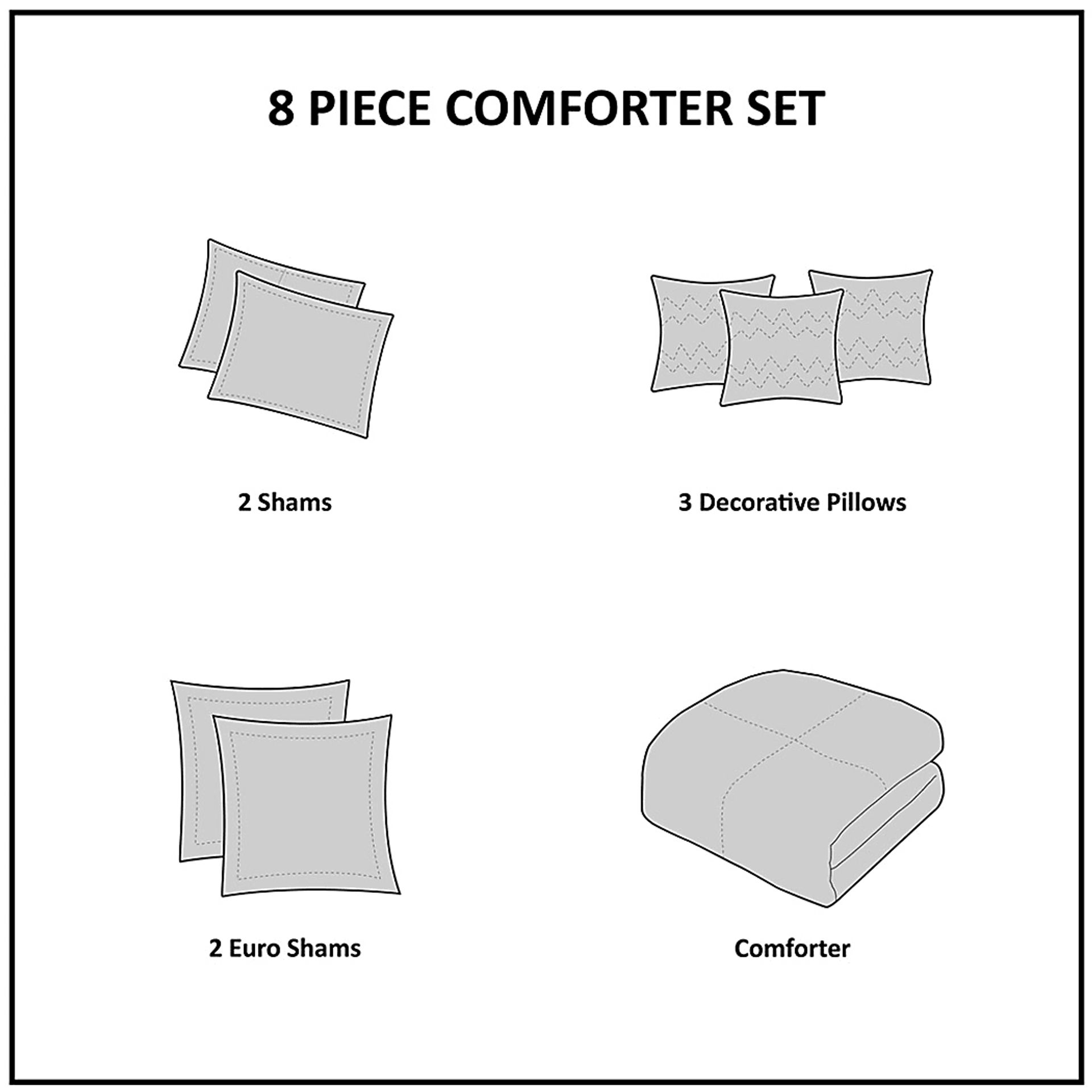 Roffignae Taupe 8 Pc Queen Comforter Set - Image 14
